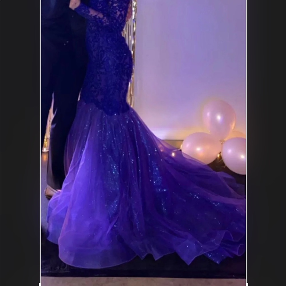 Blue formal mermaid dress